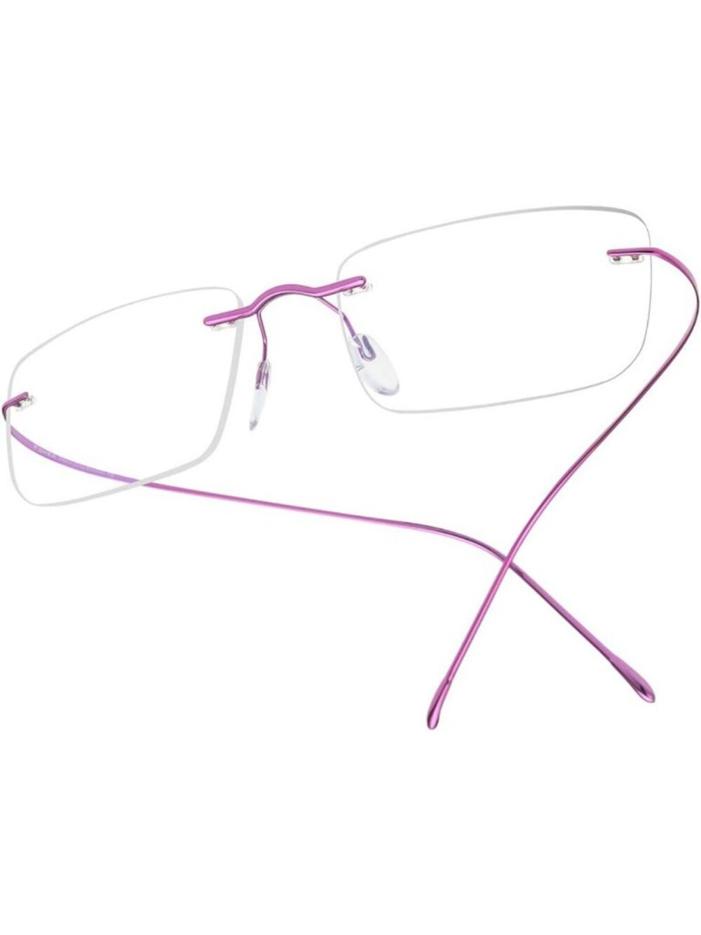 Stylish Rimless Titanium Glasses Frame for Men & Women - Lightweight Optical